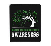 Arbre De Sensibilisation À La Santé Mentale Mouse Pad Résistant À Usure Mousepad Bords Cousus Tapis De Souris Gaming pour Voyage Maison Ordinateur 25X30Cm