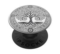 Arbre de sureau païen Paganisme Arbre de Magie Ogham PopSockets PopGrip Adhésif