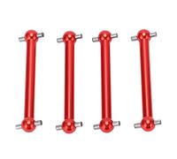 Arbre de Transmission Avant arrière RC 4 pièces, Arbre de Transmission en os de Chien en Alliage d'aluminium Compatible avec la Voiture RC Tamiya TT02B 1/10 (Rouge)