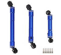 Arbre de Transmission CVD en Acier allié d'aluminium antirouille Durable Avant Milieu arrière Arbre de Transmission pour TRAXXAS TRX6 G63 6X6 88096 4 1/10 RC Voiture Bleu 3 pièces