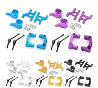 Arbre de Transmission en métal, Bras de Suspension inférieur Avant, Support de moyeu, Base C/coupelle de Direction for Voiture RC Buggy 4WD Tamiya 1/10 CC01 TA02 TA03 OP(Steering Cup Purple)