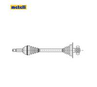 Arbre de transmission METELLI 17-0342 VOLVO 8250472 8602072