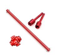 Arbre de Transmission rc pour Tamiya TT02 TT02B Pièces De Mise À Niveau Voiture RC 1/10 Arbre Transmission Central en Métal Joint D'hélice Bobine Verrouillage Différentiel(Red)