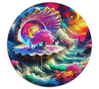 Arbre de Vie 1000 Piece Art créatif Puzzle Rond, pour Enfants Adulte De Forme Irrégulière, Décoration pour Enfants Cadeau 12 Ans De Qualité Supérieure 1000pcs (67.5x67.5cm)