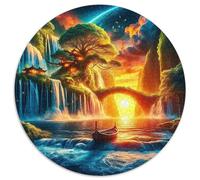 Arbre de Vie 1000 Pièces Arbre de Vie Puzzle Circulaire Jeu D'Intelligence Jeu Cadeau Unique Adultes Enfants 1000pcs (67.5x67.5cm)