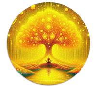 Arbre de Vie 1000 Pièces Arbre de Vie Puzzle Circulaire Matériaux Recyclés De l'art De La Décoration Moderne Adultes Enfants 1000pcs (67.5x67.5cm)