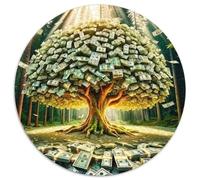 Arbre de Vie 1000 Pièces Puzzle Circulaire plantee Puzzles Classiques Jeu Cadeau Unique Jeu D'Intelligence Cadeaux 1000pcs (67.5x67.5cm)