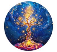 Arbre de Vie 1000 Pièces Puzzle Circulaire plantee Puzzles Classiques Puzzle Familial Jeu D'Intelligence Décoration pour Enfants Cadeau 1000pcs (67.5x67.5cm)