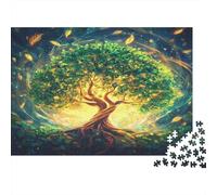 Arbre de Vie,Abstract Shapes and Swirling EnergyPuzzles 1000 Pièces pour Adultes, Jeux Éducatifs