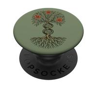 Arbre de vie ADN Yggdrasil Ancestry Roots Code génétique PopSockets PopGrip Adhésif
