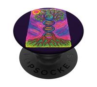 Arbre de vie ADN Yggdrasil Ancestry Roots Code génétique PopSockets PopGrip Adhésif