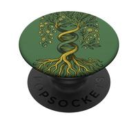 Arbre de vie ADN Yggdrasil Ancestry Roots Code génétique PopSockets PopGrip Adhésif