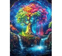 Arbre de Vie Arc-en-Ciel 300 Pièces Puzzle pour Ado en Carton Haute Qualité Épais Animaux et Plantes Facile Débutant Jeu De Société Cadeau Fête des Pères Petit Prix Qualité Premium 300 PCS