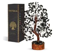 Arbre de Vie avec Cristal de Tourmaline Noire, bonsaï pour la Chance, Arbre à Chakra, Cadeau énergétique pour Femme, avec Pierres précieuses