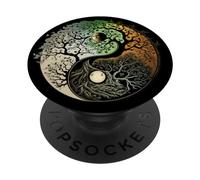 Arbre de vie bouddhiste Yin Yang Zen PopSockets PopGrip Adhésif