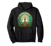 Arbre de vie celtique vert et marron Sweat à Capuche