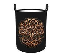 Arbre de vie circulaire panier vêtements seau de rangement sac de rangement pliable panier à linge