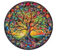 Arbre de Vie Circulaire Puzzles Convient pour Adultes Et Enfants 1000 Pièces Fun Défiant Décoration Maison Unique (67.5x67.5cm)