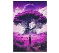 Arbre de Vie Cosmique 1000 Pièces Puzzle en Bois pour Adultes Enfants, Puzzles Impossible, Jeu D'adresse pour Toute La Famille, 78×53cm