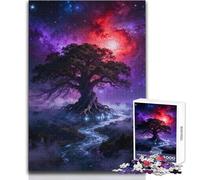 Arbre de Vie Cosmique - Puzzle 1000 Pièces pour Adultes - Jeu de Réflexion Interactif et Éducatif - Idée Cadeau Originale et Sensuelle - Dimensions:38x52cm