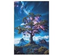 Arbre de Vie Cosmique Puzzle De 1000 Pièces pour Adultes, Adolescents Et Enfants Puzzles, Décompression Intellectuelle, Jeu Familial Amusant （78×53cm）