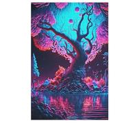 Arbre de Vie Cosmique Puzzle De 1000 Pièces pour Adultes, Adolescents Et Enfants Puzzles, Décompression Intellectuelle, Jeu Familial Amusant （78×53cm）