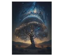 Arbre de Vie Cosmique Puzzle De 500 Pièces pour Adultes, Adolescents Et Enfants Puzzles, Décompression Intellectuelle, Jeu Familial Amusant 55×41cm