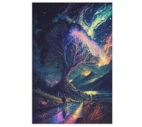 Arbre de Vie Cosmique Puzzle en Bois 1000 Pièces pour Adultes Et Enfants, Puzzles Impossible, Jeu De Patience Coloré, À Partir De 12 Ans (78×53cm)