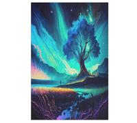 Arbre de Vie Cosmique Puzzle en Bois 1000 Pièces pour Adultes Et Enfants, Puzzles Impossible, Jeu De Patience Coloré, Jeu D'adresse pour Toute La Famille, À Partir De 12 Ans （78×53cm）