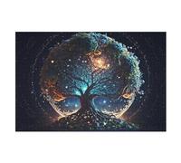 Arbre de Vie Cosmique Puzzle en Bois Enfant 1000 Pièces - Jeu EduChatif Motricité Fine Et Concentration - Puzzles pour Adultes (75×50cm)