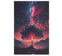 Arbre de Vie Cosmique Puzzle Enfants 1000pcs, Puzzles en Bois- Kit Bricolage Relax Jeux pour Adolescents Et Adultes Cadeaux （78×53cm）
