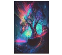 Arbre de Vie Cosmique Puzzle EnfFourmis 1000pcs, Puzzles en Bois- Kit Bricolage Relax Jeux pour Adolescents Et Adultes Cadeaux 78×53cm