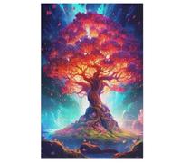 Arbre de Vie Cosmique Puzzles en Bois 1000 Pièces pour Adultes, Matériaux Recyclables De Qualité Supérieure Et Puzzle d'impression Haute Définition, Jeu en Famille,Cadeaux Amis. （78×53cm）