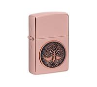 Chalumeau / allume gaz Zippo Briquet Arbre de vie couleur cuivré rosé - Garantie à vie