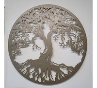 Arbre de Vie Décoration Murale en métal, 60 cm, couleur bronze perlé