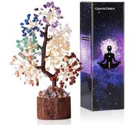 Arbre de vie en cristal d'améthyste - 25 cm - Décoration de bureau - Arbre de vie - Bonsaï - Décoration de bureau - Ésotérisme spirituel - Feng Shui - Cadeau spirituel pour femme