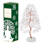 Arbre de Vie en Cristal de Quartz Clair, Arbre à Pierres précieuses, Base en Quartz Naturel, bonsaï Arbre à Argent, Arbre Feng Shui, Arbre à Pierre, Cristal de guérison, Cadeau Spirituel