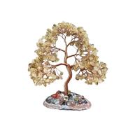 Arbre de vie en cristal des sept chakras, Feng Shui positif, pierre précieuse, décoration d'intérieur, cadeau for la famille et les amis(Yellow crystal)