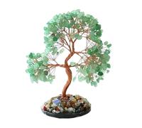 Arbre de vie en cristal des sept chakras, Feng Shui positif, pierre précieuse, décoration d'intérieur, cadeau for la famille et les amis(Green aventurine)