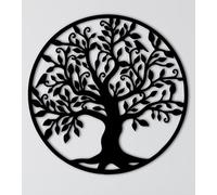 Arbre de vie en métal Décoration murale Silhouette Art pour Cadeau Intérieur Cadeau Extérieur Jardin Maison Decoration (75cm)