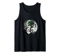 Arbre de Vie Fractale Phase Lune Tai Chi Femmes Hommes Yin Yang Débardeur