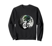 Arbre de Vie Fractale Phase Lune Tai Chi Femmes Hommes Yin Yang Sweatshirt