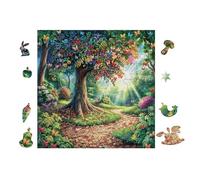 Arbre de Vie Magique 100 Pieces Casse-tête Adulte en Carton Rigide sans Déformation Difficile Moyenne Décoration Murale Idée Cadeau Anniversaire Premium 28x28cm