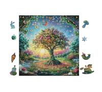 Arbre de Vie Magique 100 Pieces Casse-tête Débutant en Carton Haute Qualité Facile Anti-Stress Passe-Temps Loisir Créatif Idée Cadeau Saint Valentin Premium 28x28cm