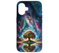 Arbre de Vie Nébuleuse Aurore boréale Coque pour iPhone 16
