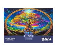 Arbre de Vie Papier Puzzle Jeu De Société Adulte Activités Familiales Stimulantes 1000 Pièces Plantes sacrées Casse-tête Qualité Premium pour Adultes 70x50cm/1000pcs