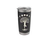 Arbre de vie phases de lune - Astrologie mystique céleste Gobelet isotherme en acier inoxydable double paroi