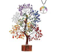 Arbre De Vie - Pierre De Guérison - Cristaux Et Pierres Précieuses - Feng Shui - Accessoires De Décoration Intérieure - Cadeaux Bonne Chance (Arbre De Vie 7 Chakras)