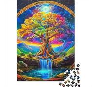 Arbre de Vie Puzzle 1000 Pieces Cadeau Unique Jeu Éduchatif Challenge Toy À De Qualité Supérieure Peinture Art pour Adultes Et Enfants À Partir De 12 Ans 1000pcs (75x50cm)