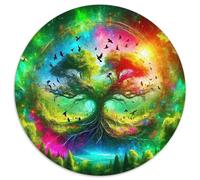 Arbre de Vie Puzzle 1000 Pieces Cadeau Unique Jeu Éduchatif Challenge Toy À De Qualité Supérieure Peinture Art pour Adultes Et Enfants À Partir De 14 Ans 1000pcs (67.5x67.5cm)